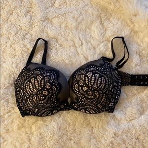 Victoria’s Secret Black and nude lace push up bra